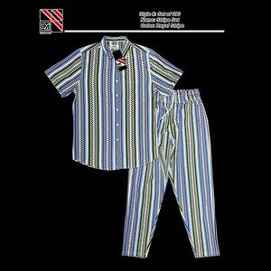 Blue Racing Stripe Set